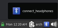 Connect Headphones Using Xfce4 Panel Bluetooth Icon